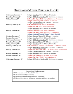 broadmoor movies: february 1st ‒ 15th