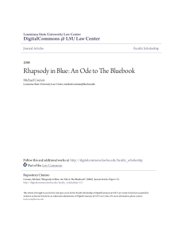 Rhapsody in Blue: An Ode to The Bluebook