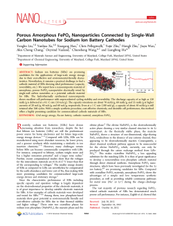 Porous Amorphous FePO4 Nanoparticles