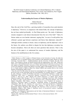 Understanding the Essence of Modern Diplomacy