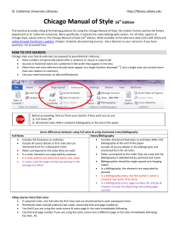 Guide to Chicago Style