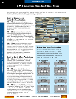 D-M-E American Standard Steel Types