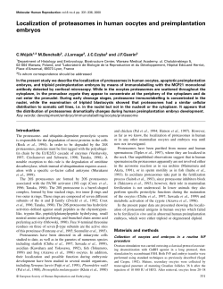 Localization of proteasomes in human oocytes and preimplantation