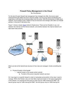Firewall Policy Management in the Cloud