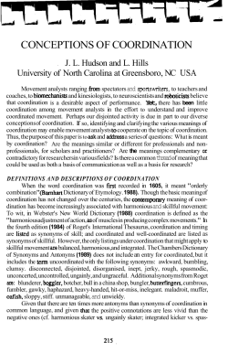 CONCEPTIONS OF COORDINATION