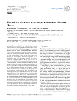 Thermokarst lake waters across the permafrost