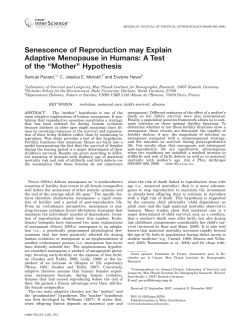 Senescence of reproduction may explain adaptive menopause in