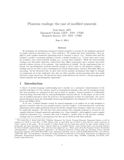 Phantom readings: the case of modified numerals