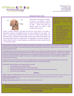 Anterior Knee Pain - Stonetown Physiotherapy