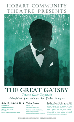the great gatsby - School City of Hobart