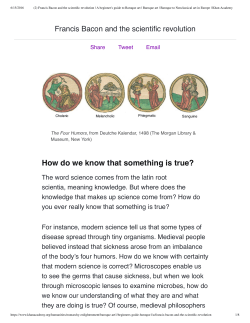 How do we know that something is true?