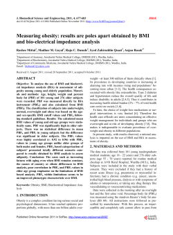 Measuring obesity: results are poles apart obtained by BMI and bio