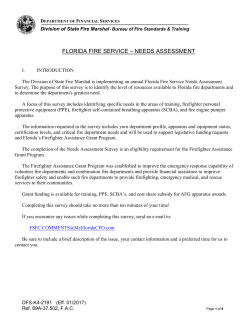 florida fire service &ndash; needs assessment