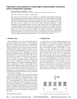 Fabrication and properties of visible