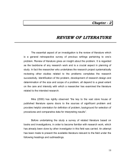 review of literature