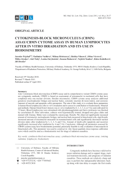 cytokinesis-block micronucleus (cbmn) assay/cbmn cytome assay in