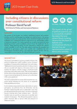 Including citizens in discussions over constitutional reform