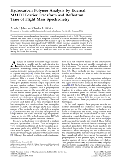 Hydrocarbon Polymer Analysis by External MALDI