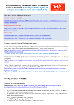 Background reading: List of reports directly and indirectly related to