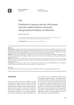 Prediction of enzyme activity with neural network models based on