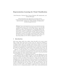 Representation Learning for Cloud Classification