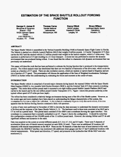 Estimation of the Space Shuttle Rollout Forcing Function