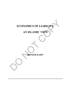 economics of liability: an islamic view