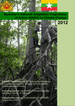 Myanmar`s National Adaptation Programme of Action (NAPA)