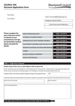 COUNCIL TAX Discount Application Form