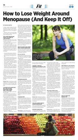 How to Lose Weight Around Menopause