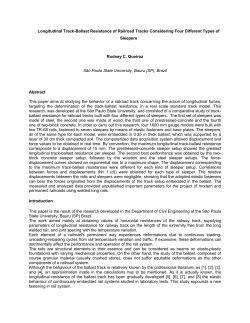 Longitudinal Track-Ballast Resistance of Railroad Tracks