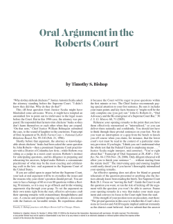 Oral Argument in the Roberts Court