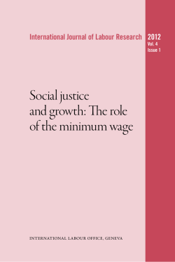 Social justice and growth: The role of the minimum wage
