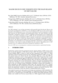 major issues in sisp: insights into the main reason of sisp failure