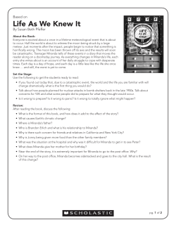 Scholastic: "Life As We Knew It"