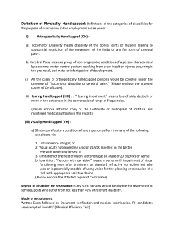 Definition of Physically Handicapped