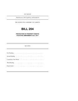Bill 204 - Legislative Assembly of Alberta