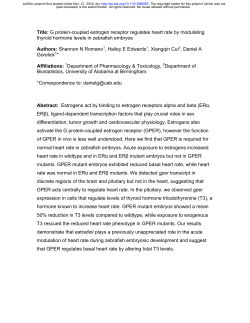 G protein-coupled estrogen receptor regulates heart rate