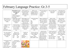 February Language Practice: Gr.3-5