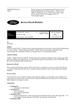 Emissions Recall 93E45