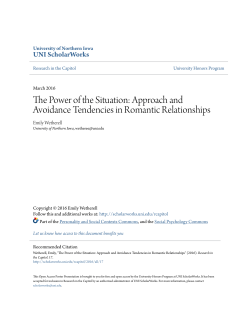 Approach and Avoidance Tendencies in Romantic Relationships