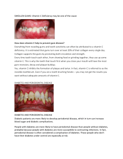SWOLLEN GUMS: Vitamin C Deficiency may be one of the cause