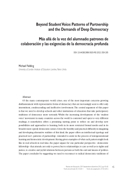 Beyond Student Voice: Patterns of Partnership and the Demands of
