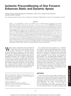 Ischemic Preconditioning of One Forearm Enhances Static and