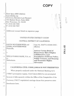 amicus brief - California Homeowner Bill Of Rights