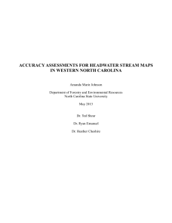 ACCURACY ASSESSMENTS FOR HEADWATER STREAM MAPS