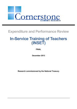 In-Service Training of Teachers (INSET)