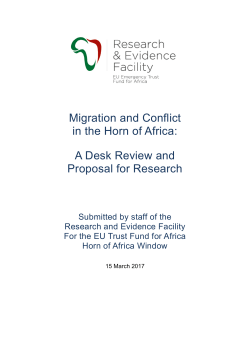 Migration and Conflict in the Horn of Africa: A Desk Review and