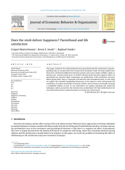 Does the stork deliver happiness? Parenthood and life satisfaction