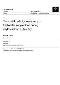 Terrestrial carbohydrates support freshwater